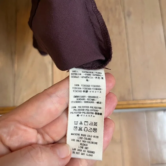 Free People Vintage Stardust Satin Plum Mini Dress with Embroidered Details - Picture 9 of 11